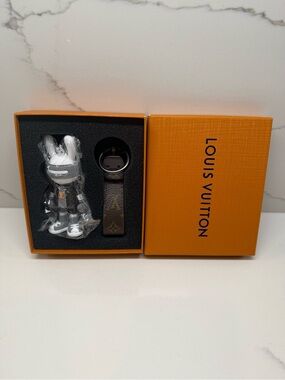 Louis Vuitton-Style “Robot Bunny/DJ Bunny Boxer” Keychain/Bag Charm